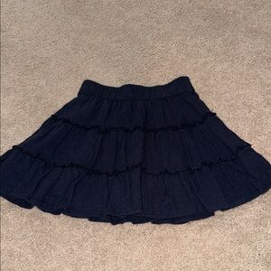 Abercrombie Kids Navy Tiered Skort